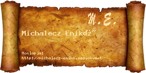 Michalecz Enikő névjegykártya