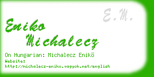 eniko michalecz business card